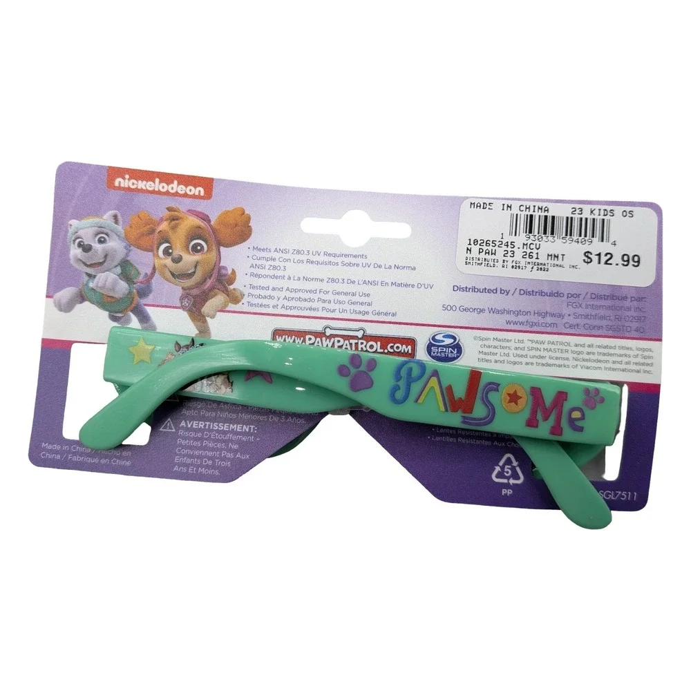 Paw Patrol Girls Kids Mint Green Cat Eye Sunglasses 2 Pack N PAW  UV Protection